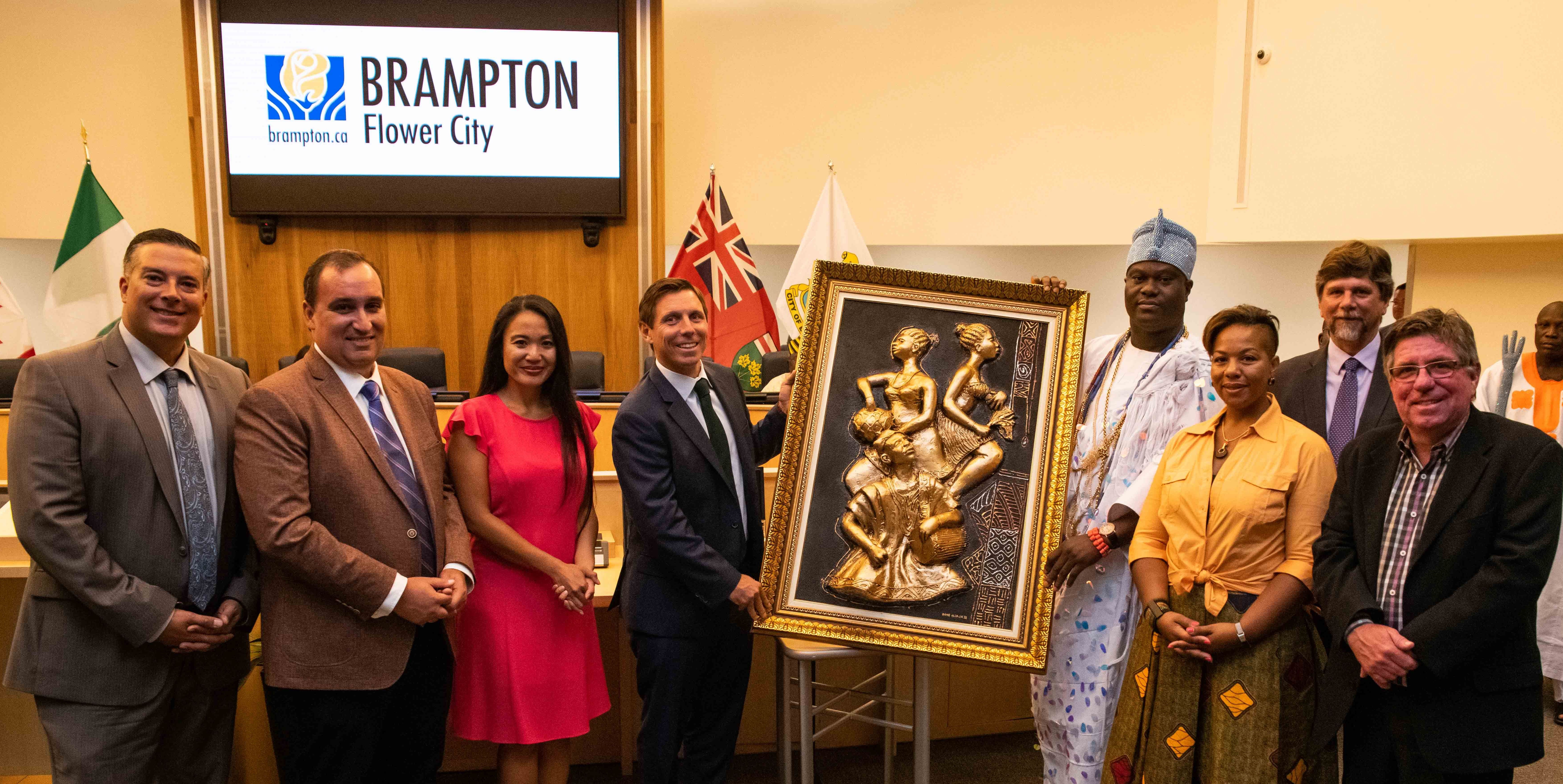 His Imperial Majesty the Ooni of Ife welcomed to Brampton City Hall