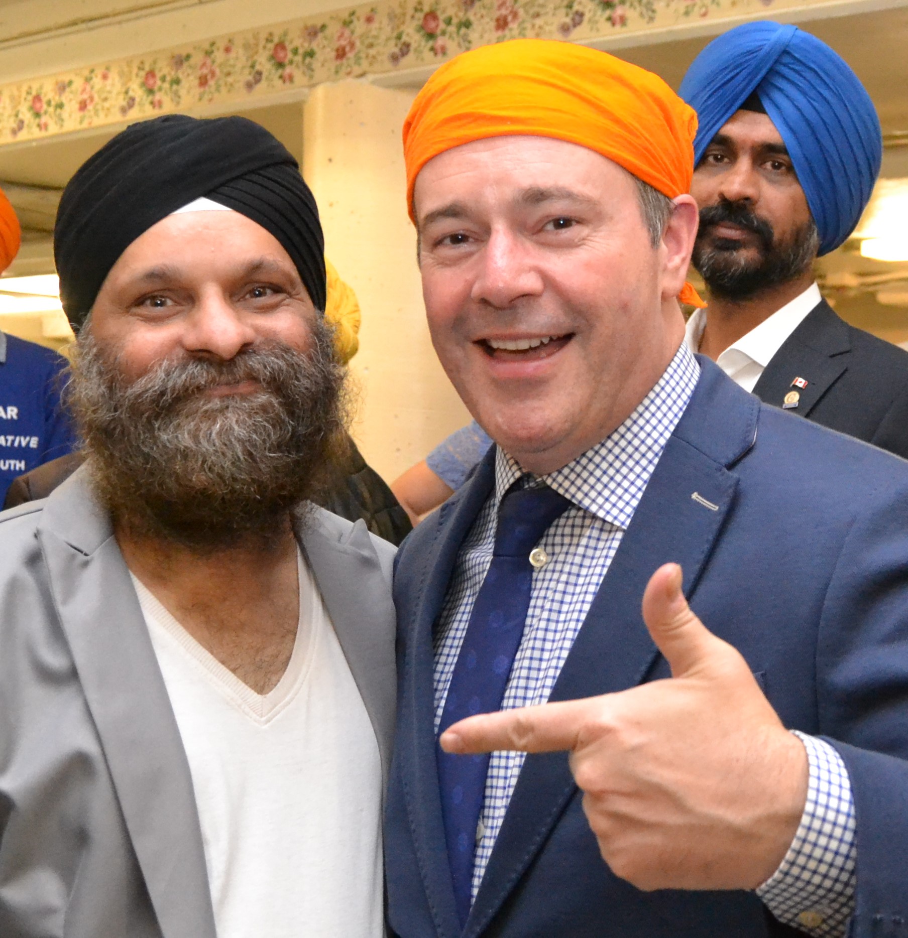 Surjit Singh Flora with Jason Thomas Kenney  Premier of Alberta,