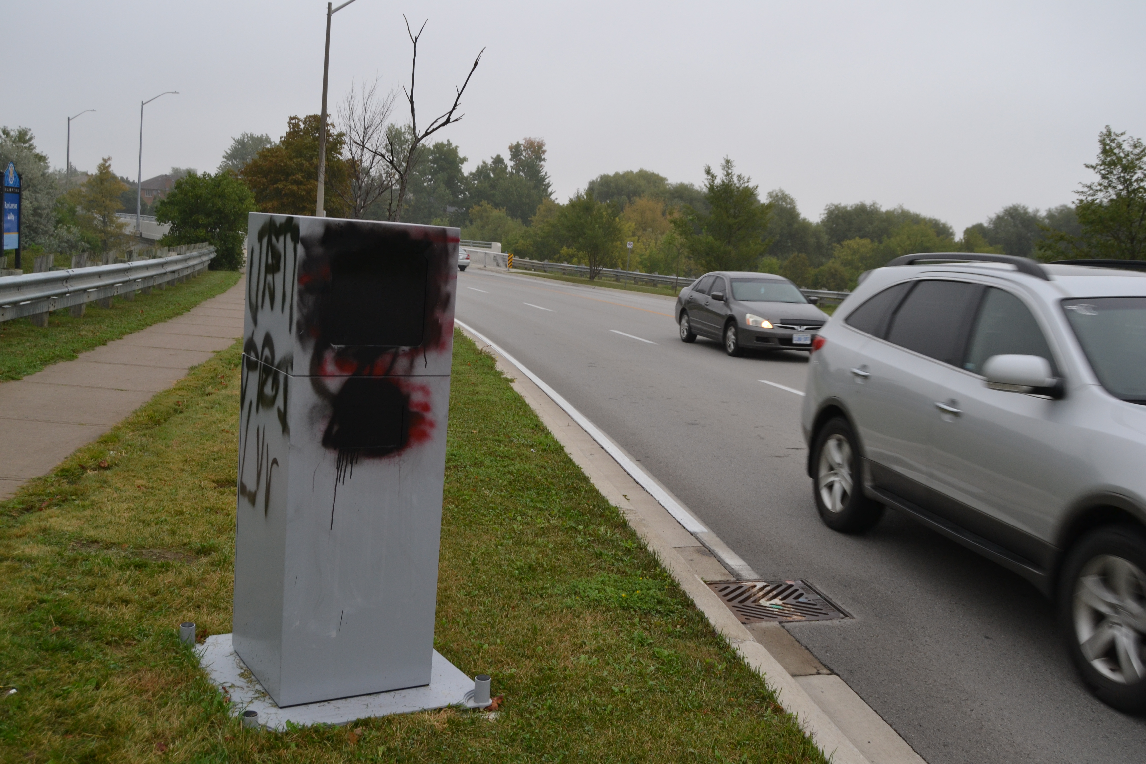 Vandals target speeding cameras in Brampton again!