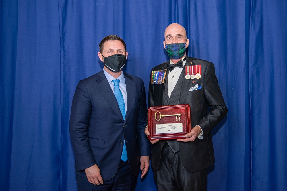 Mayor Patrick Brown awards Henry F. Verschuren CD with Key to the City of Brampton