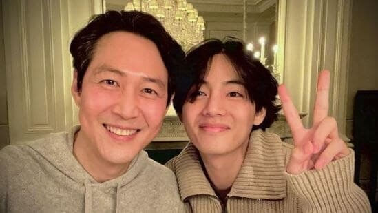 BTS’ V poses in Squid Game’s Lee Jung-jae’s selfie, fans say ‘let Taehyung join season two’. See pic