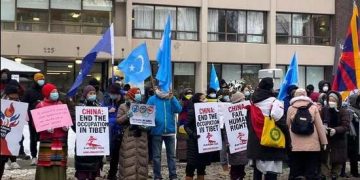 Tibetan groups in Canada protest China’s human rights violation