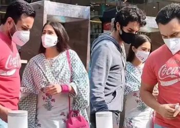 Saif Ali Khan begins week with outing with his elder kids Sara Ali Khan, Ibrahim Ali Khan. Fans praise their simplicity