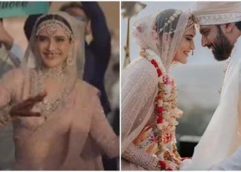 Karishma Tanna dances to Sajna Tere Liye as she walks towards Varun Bangera waiting in mandap on wedding day. Watch