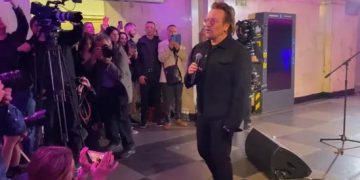 U2 singer Bono performs at Kyiv metro station amid war: ‘A beautiful day’……