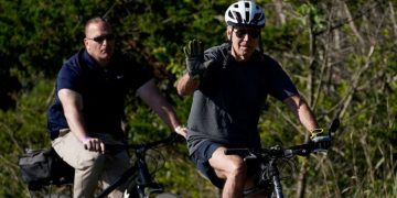 US President Joe Biden Falls Off Bike During Beach Ride, Escapes Unhurt