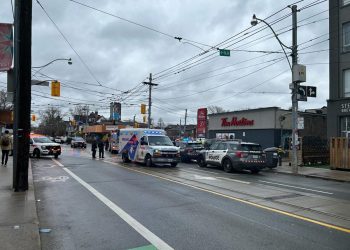 In west end melee, Toronto officer stabbed, suspect shot
