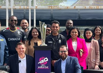 The T20 World Cup Trophy Tour kicks off in Brampton with great fanfare