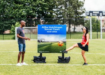 City of Brampton and renowned Canadian soccer player Atiba Hutchinson partner to bring soccer court to the city