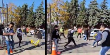 Khalistani flags fly as violence erupts at Brampton Hindu temple