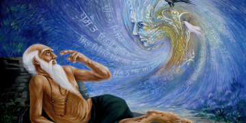 To soothe his soul, he meditates through painting, and paint through meditation!